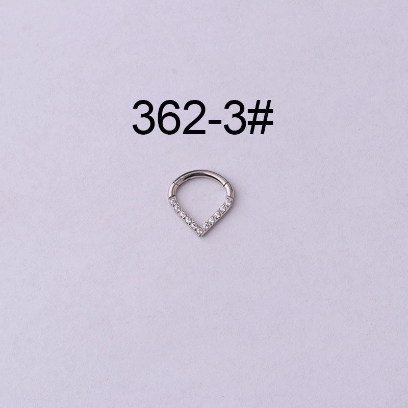 Nose Rings & Studs Fashion Water Droplets 316L Stainless Steel  Plating