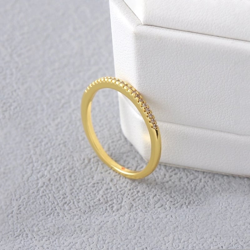 Copper 18K Gold Plated Gold Plated Plating Inlay Water Droplets Heart Shape Zircon Open Rings Rings