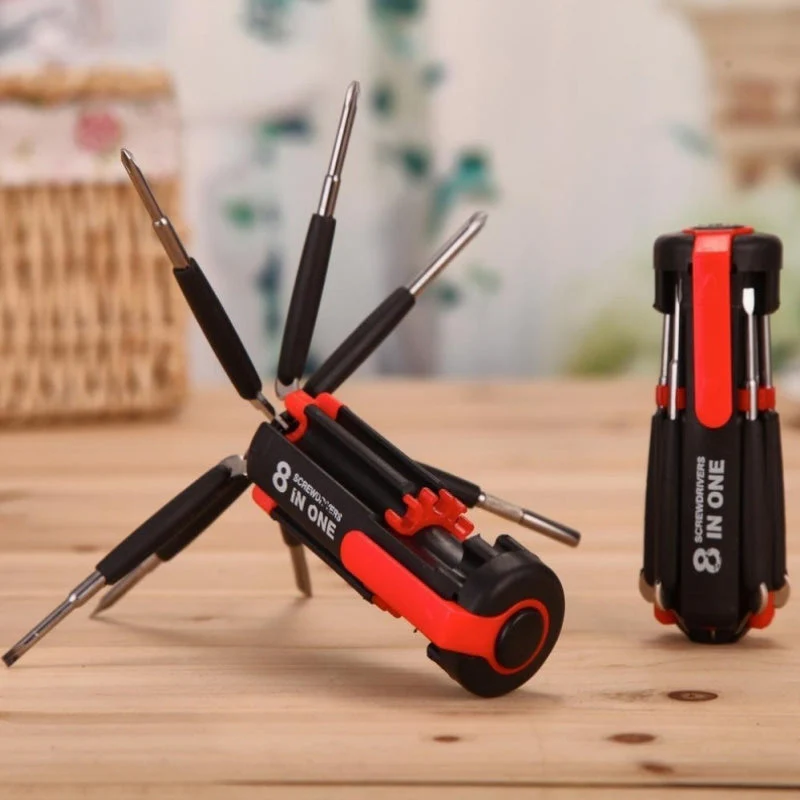 8-in-1 Screwdriver Tool with Worklight and Flashlight