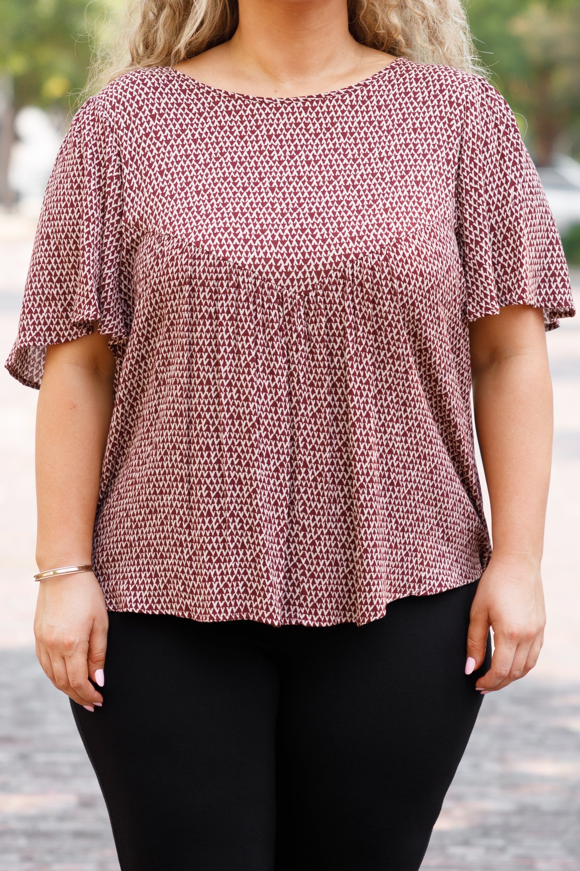 Made For This Top. Burgundy