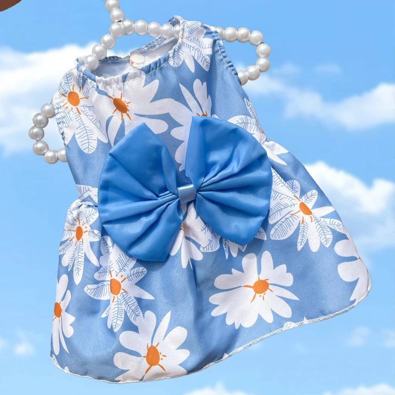 Cute Polyester Strawberry Bow Knot Pet Clothing