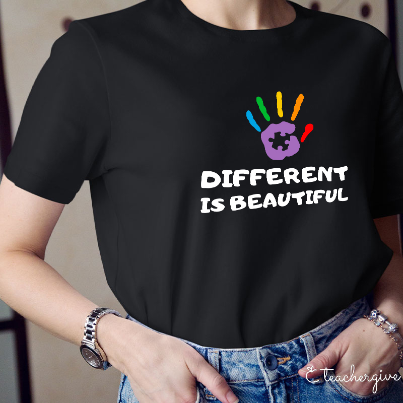 Different Is Beautiful Teacher T-Shirt