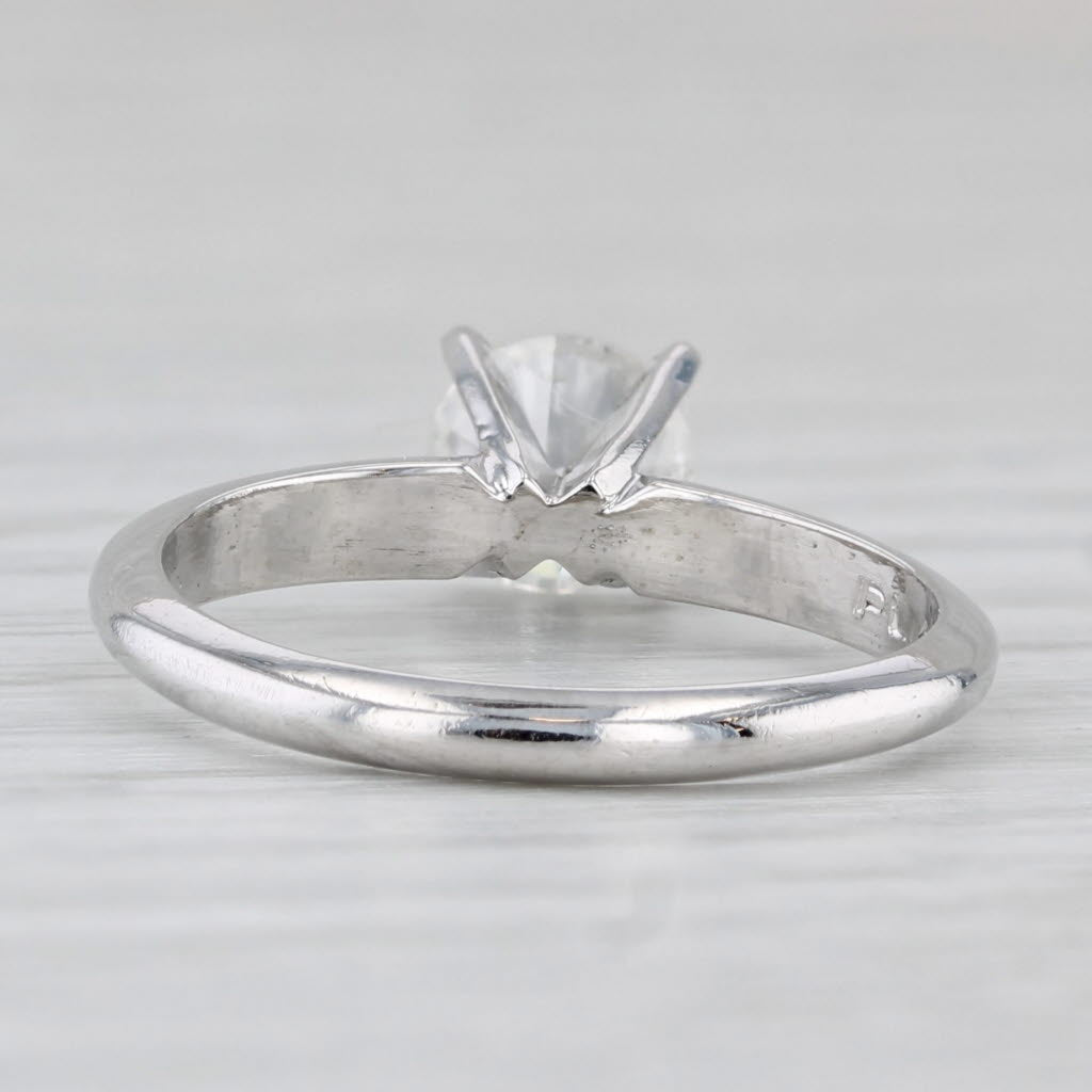 0.99ct Round Diamond Solitaire Engagement Ring Platinum Size 6.25 GIA