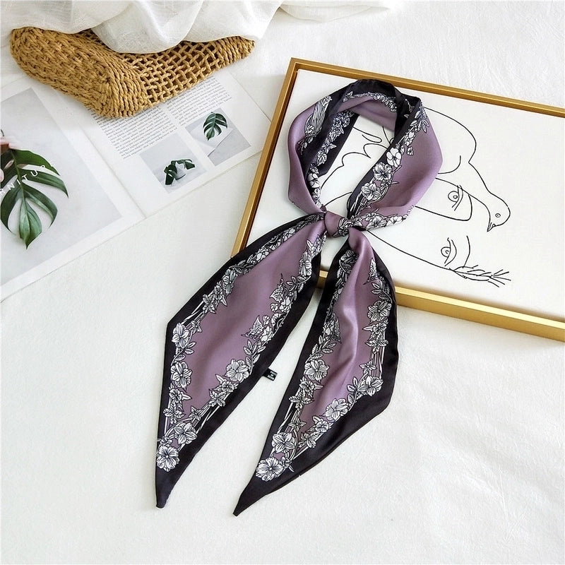 Unisex Sweet Polka Dots Polyester Printing Silk Scarves