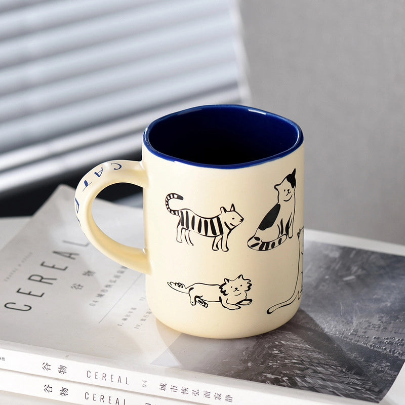 Casual Vacation Cartoon Ceramics Mug 1 Piece