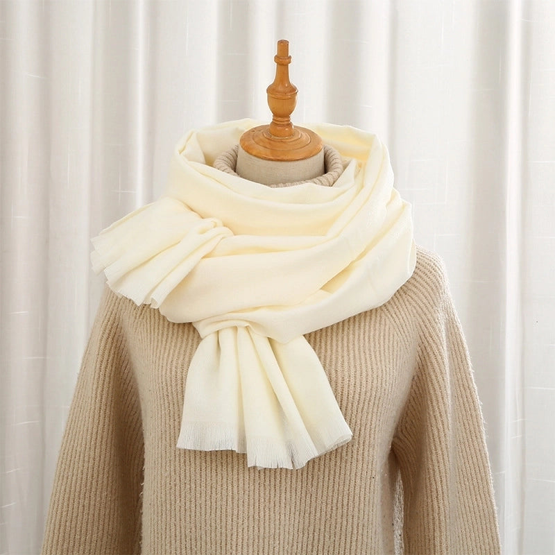 Women's Minimalist Solid Color Imitation Cashmere Scarf