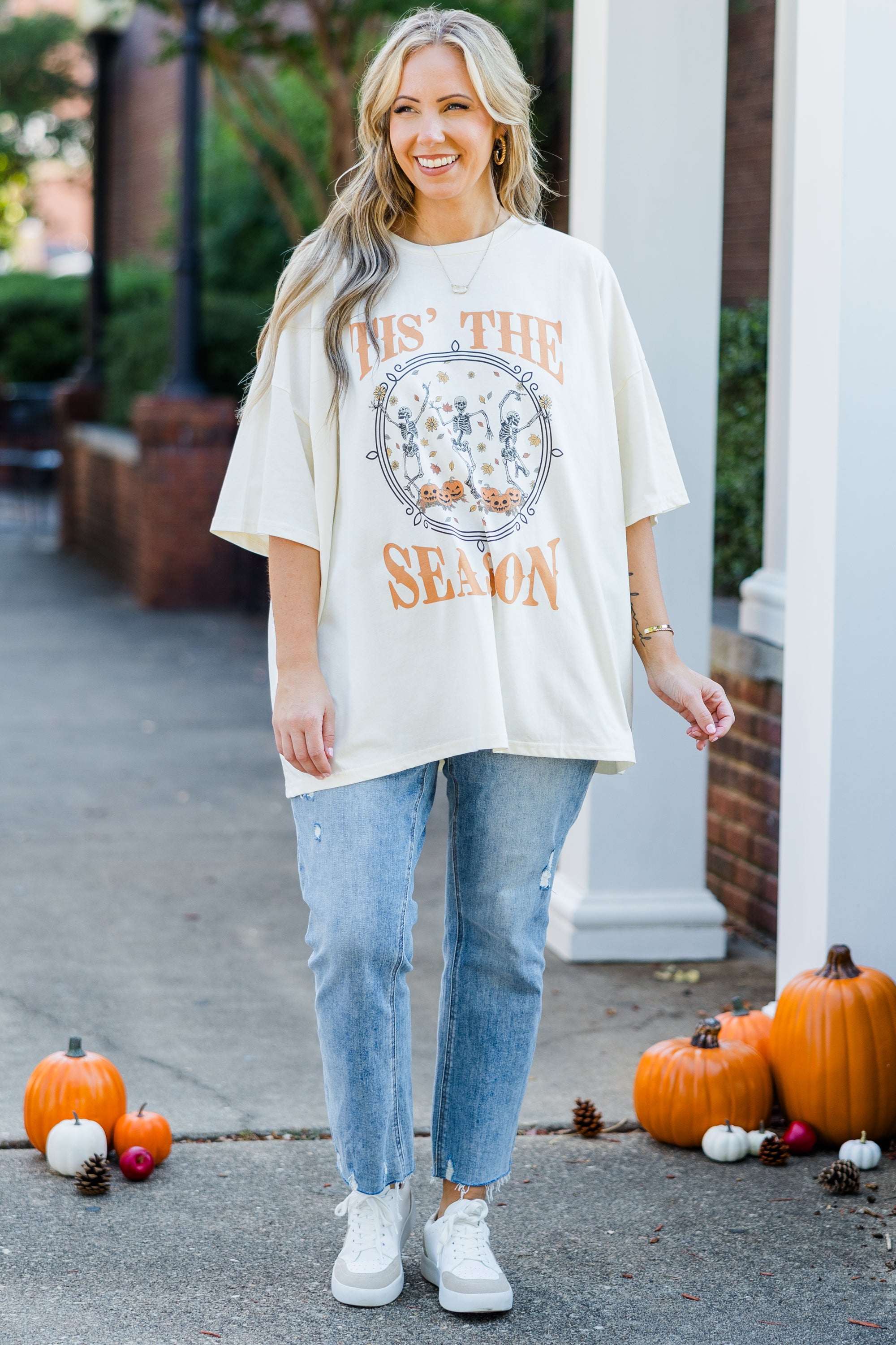 Tis' The Season Boyfriend Tee. Ivory