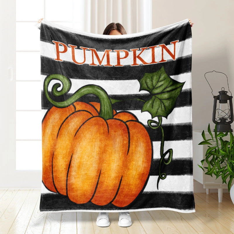Halloween Cute Pumpkin Bat Ghost Polyester Blanket Couch & Sofa Decor