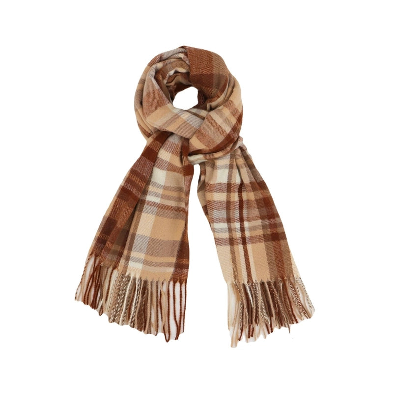 Thickened Long Autumn And Winter Cashmere Scarf Winter Explosions Women's Multi-color Warm-keeping Men's Plaid Tassel Shawl
