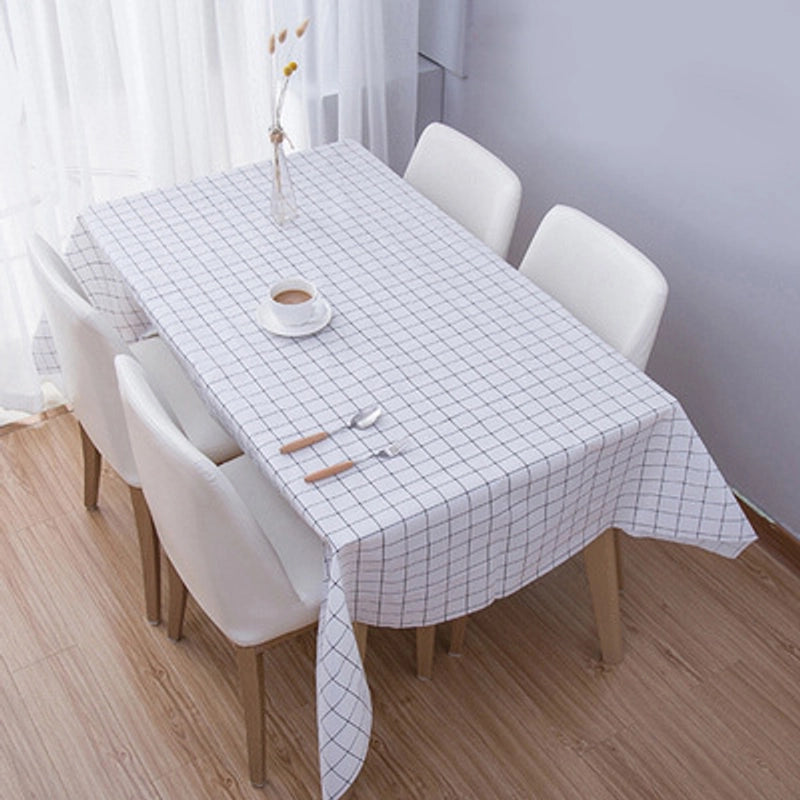 Plaid Tablecloth Waterproof Anti-scald And Oil-proof Household Rectangular Small Fresh Disposable Tablecloth  Coffee Table Tablecloth