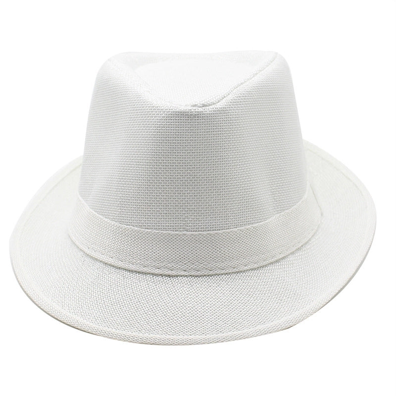 New Black And White Korean Style Summer Unisex Hat Top Hat British Gentleman Hat Jazz Cowboy Sun Hat