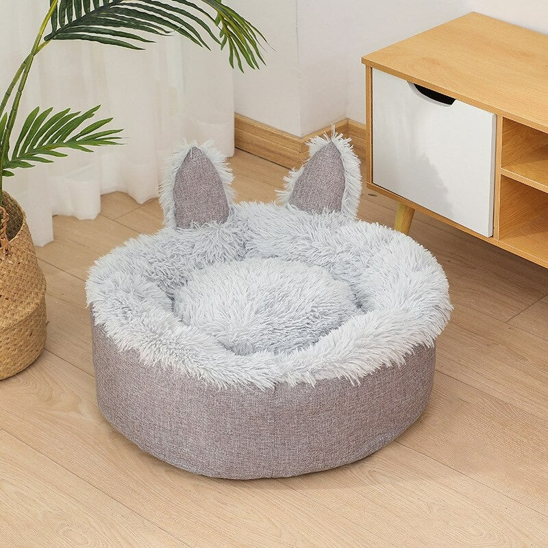 Detachable Cute Cat Ears Kennel Bed