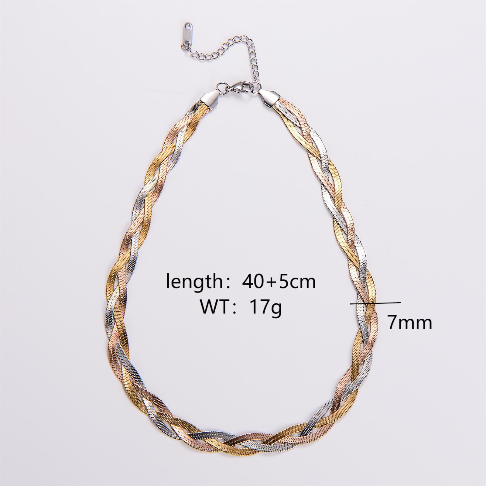 Unisex Chain Stainless Steel Electroplating Jewelry Sets