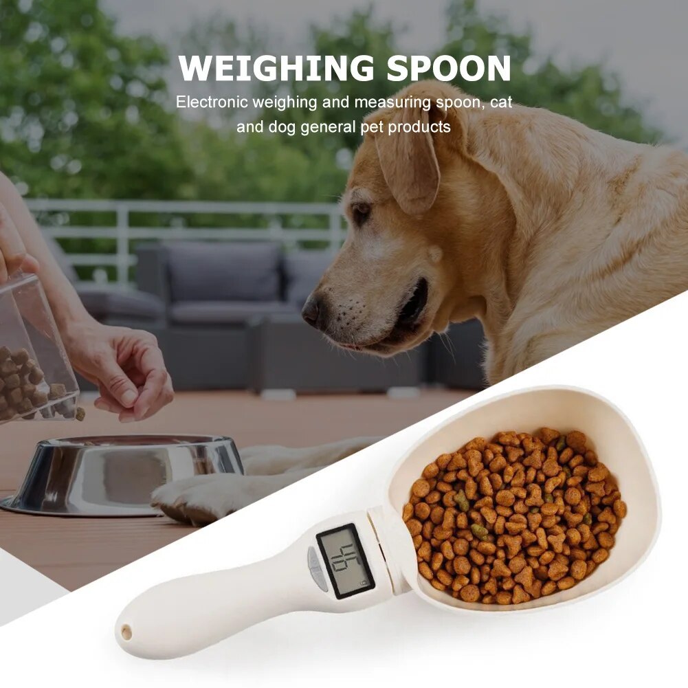 Pet Food Scale with LCD Display - Digital Measuring Spoon for Precise Feeding