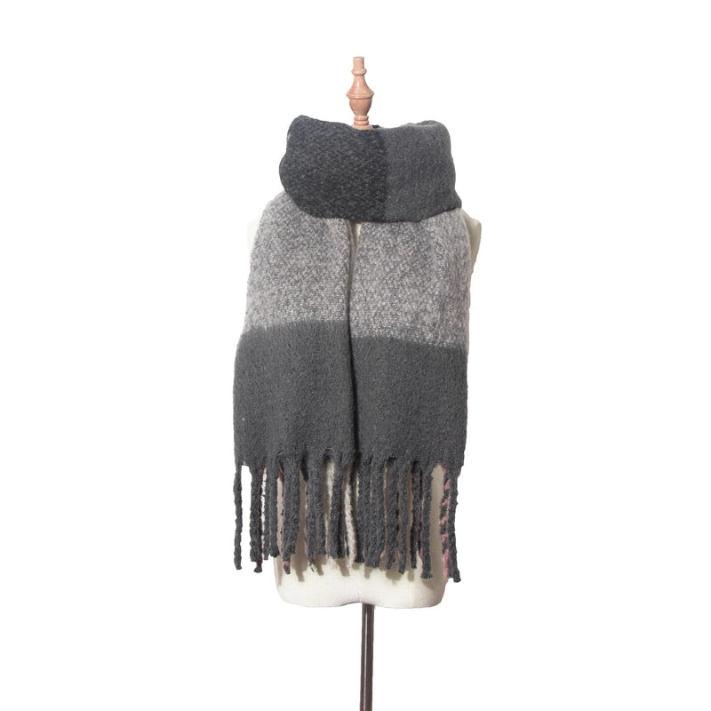 Women's Streetwear Lattice Polyester Tassel Scarf