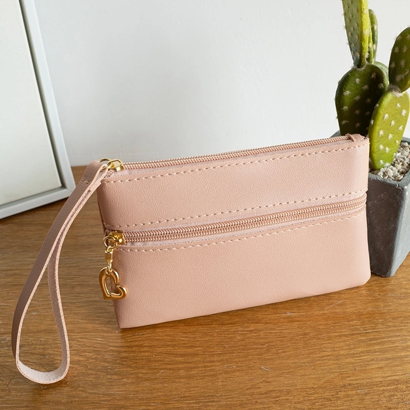 Rose Red Light Pink Black Pu Leather Solid Color Square Clutches