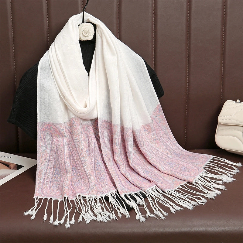 Women's Elegant Basic Solid Color Polyester Shawl