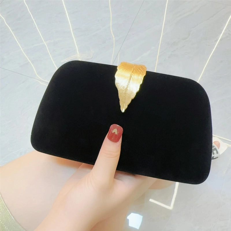New Velvet Evening Bag Flash Diamond Women's Bag Cheongsam Bag Celebrity Clutch Bag Suede Crossbody Party Bag