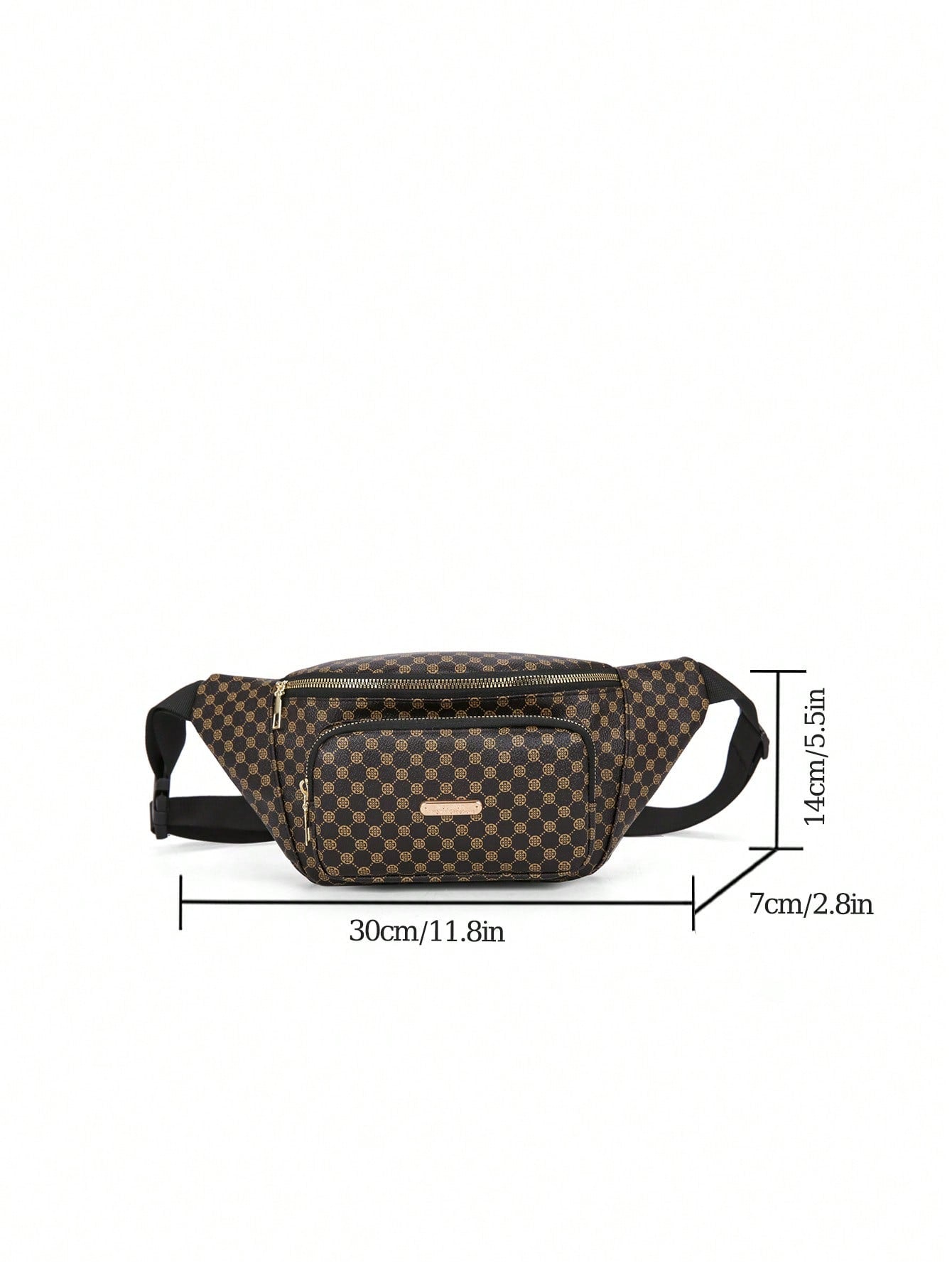 Parien Double Zipper Crossbody Waist Bag