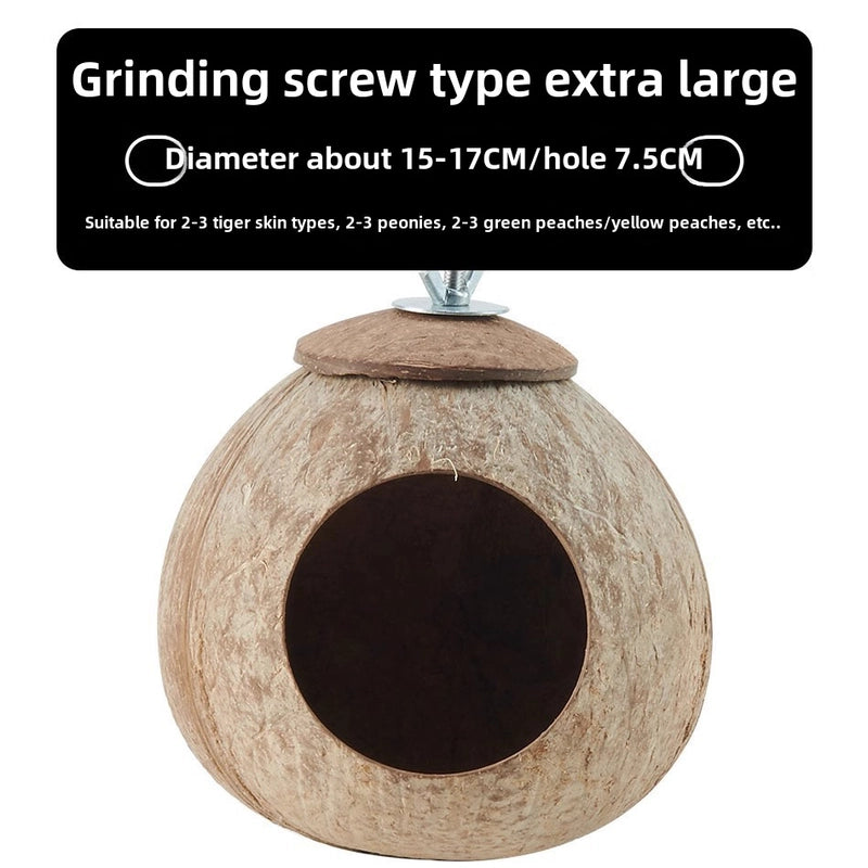 Bird's Nest Parrot Coconut Shell Nest Bed Large Size Bird's Nest Tiger Skin Peony Xuan Feng Pearl Bird Cage Special Warm Straw Woven Toy