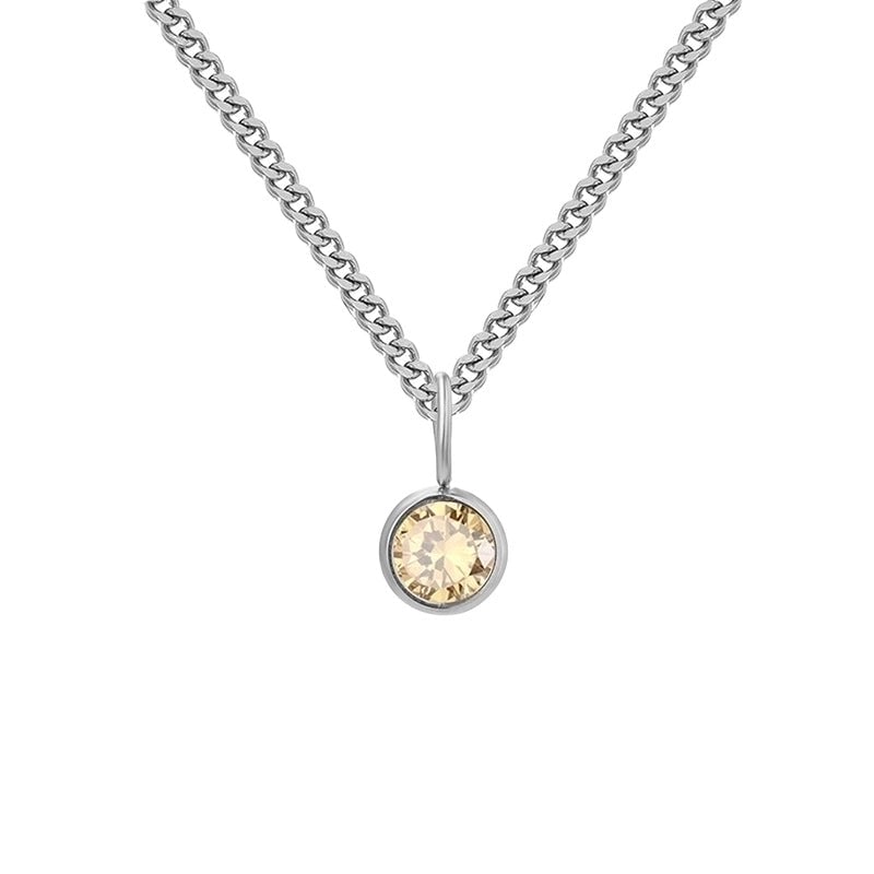 Stainless Steel Minimalist Geometric Pendant Necklace