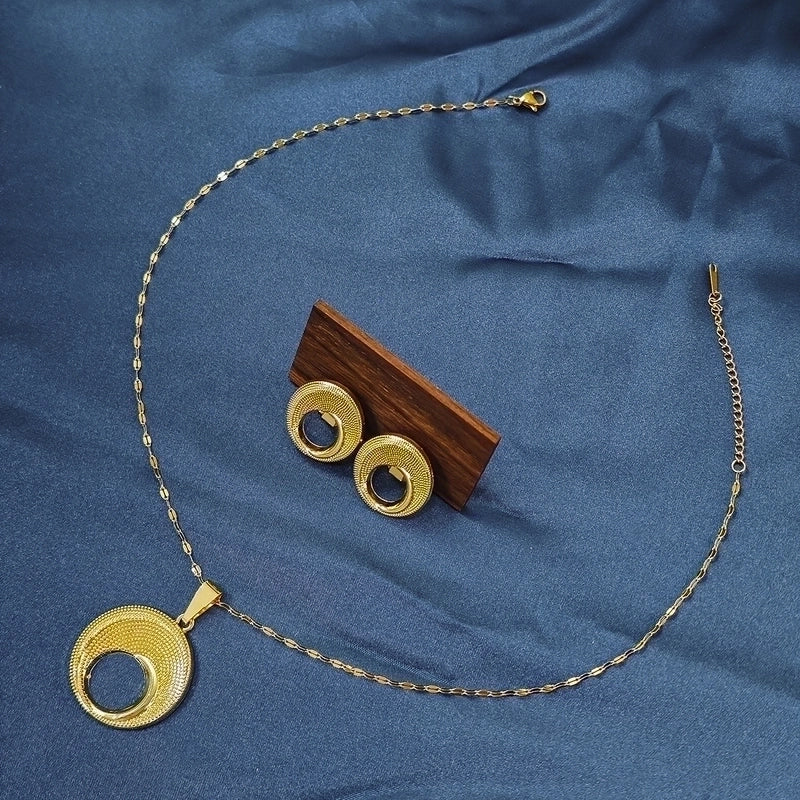 Elegant Classical Geometric 304 Stainless Steel Plating Jewelry Set