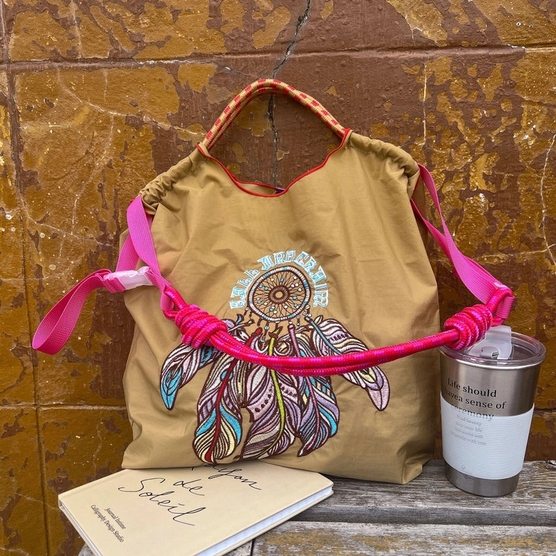 Women's Medium Polyester Animal Plant Streetwear Square Open Shopping Bags
