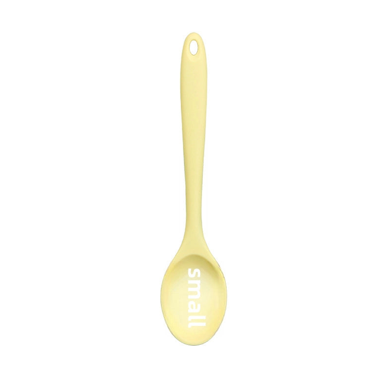 Food Grade Integrated Silicone All-inclusive Small Colander Small Soup Spoon Children Salad Mixing Spoon  In Stock