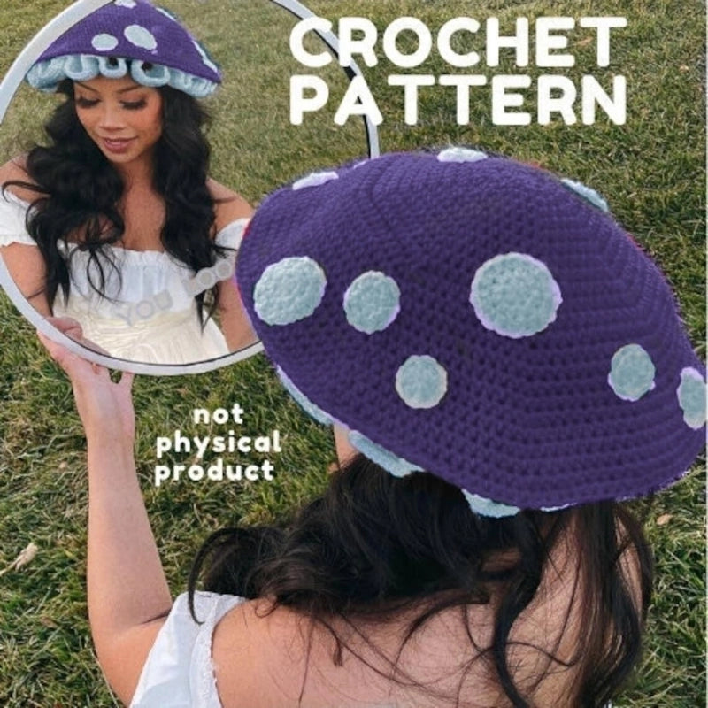 Women's Cute Sweet Mushroom Eaveless Bucket Hat