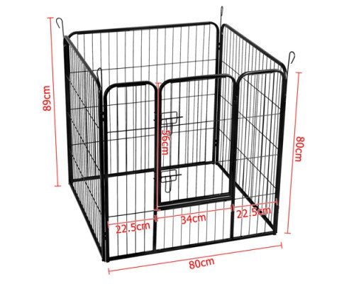 8 Panels Pet Dog Exercise Playpen Crate 80CM