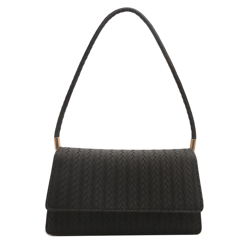 Women's Medium Pu Leather Solid Color Streetwear Magnetic Buckle Underarm Bag