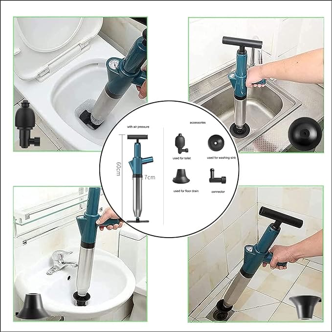 AIR TOILET DRAIN BLASTER PLUNGER