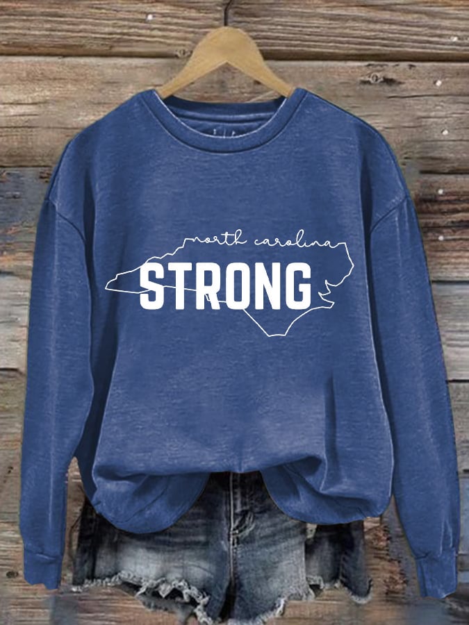 Women's Southeast Hurricane Helen North Carolina Strong Crew Neck Sweatshirt