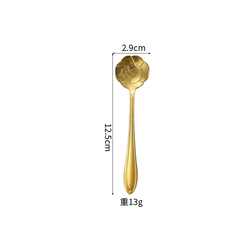 Casual Flower Stainless Steel Spoon 1 Piece