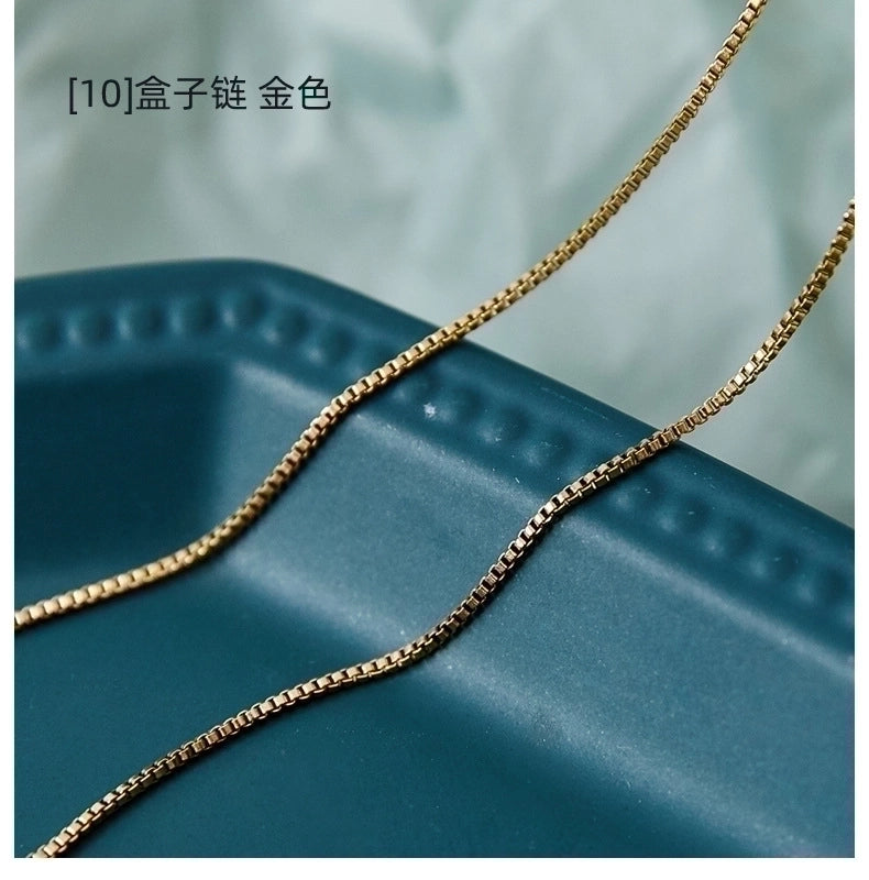 Fashion Geometric 304 Stainless Steel 18K Gold Plated Chain Stainless Steel Necklaces