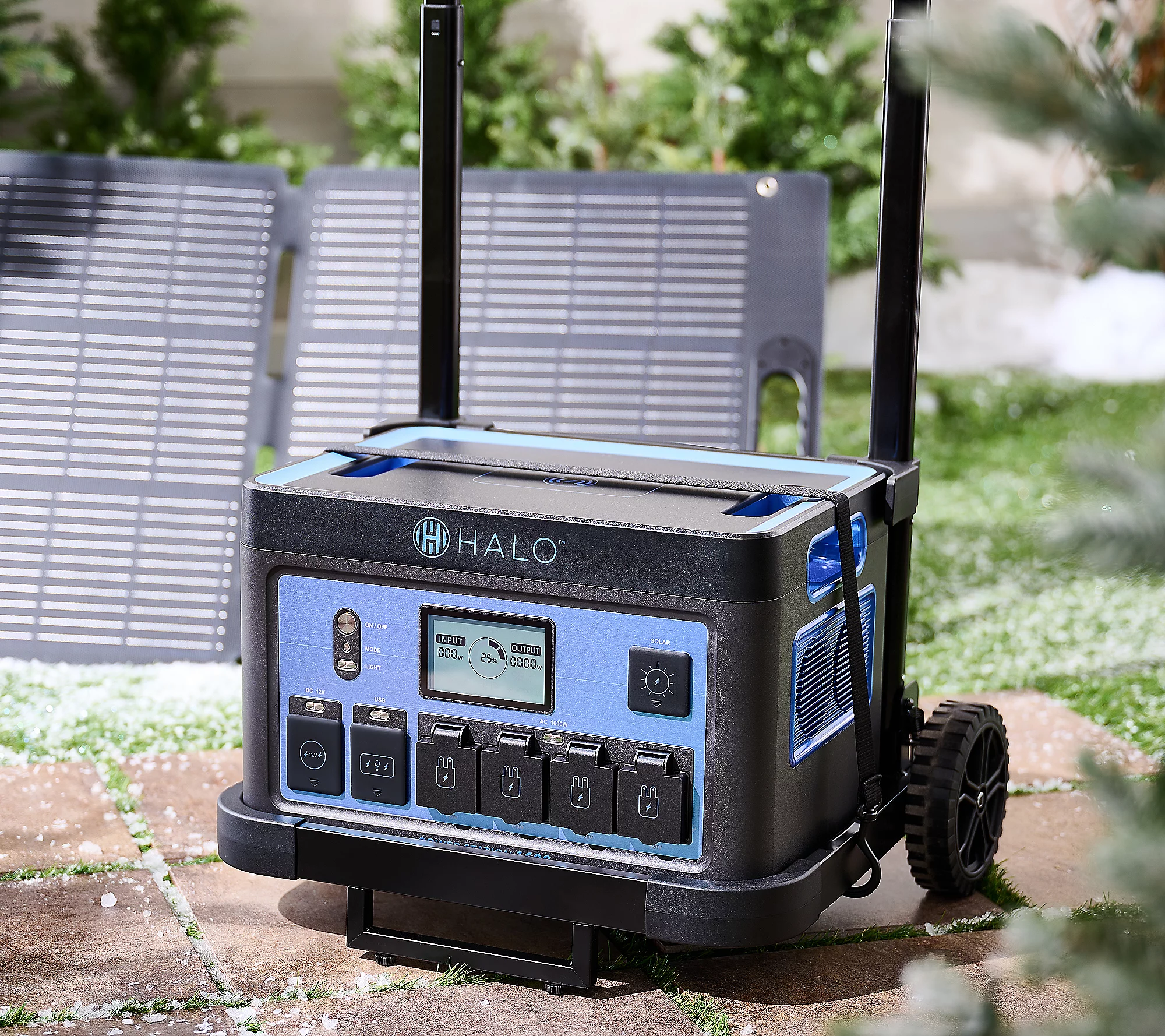 Today's online clearance specials ✨HALO 1600Wh Power Station with 11 Outlets & 100W Solar Panel & Trolley