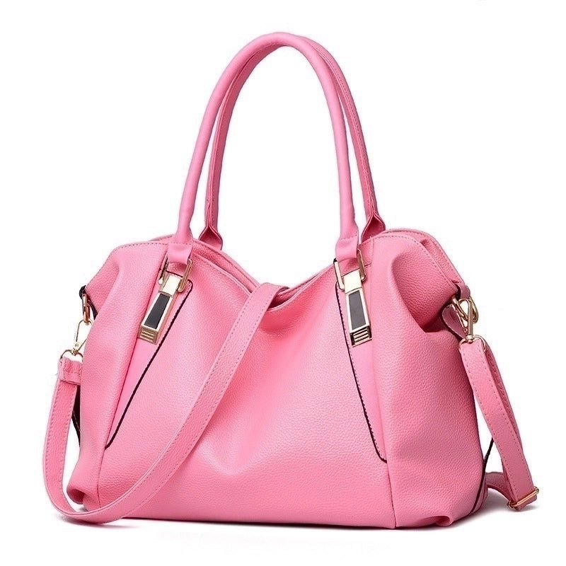 Women's Pu Leather Solid Color Elegant Square Zipper Handbag