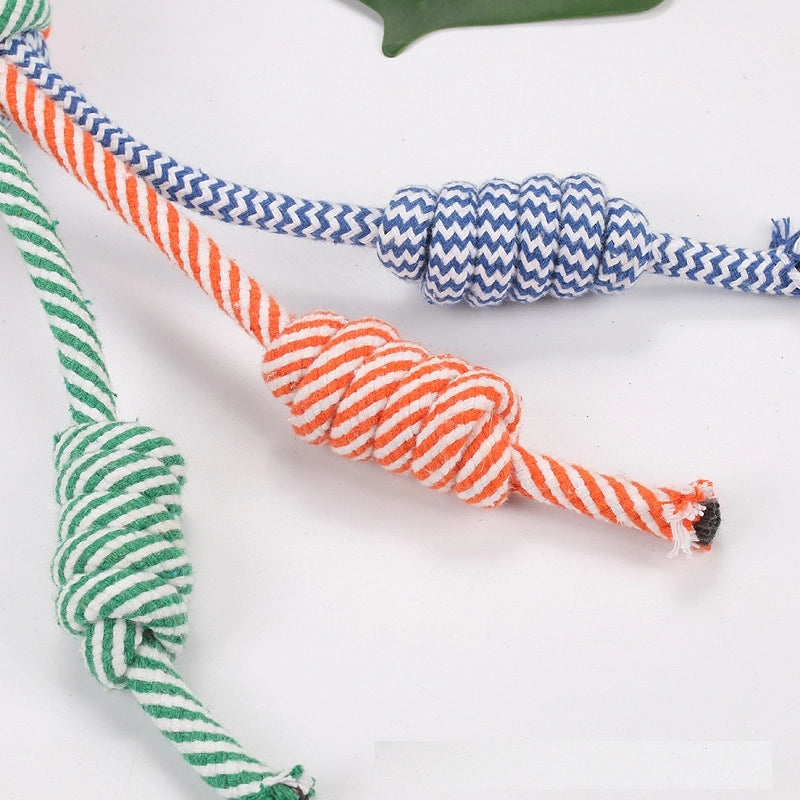 Simple Bite-resistant Knot Woven Cotton Rope Pet Toy