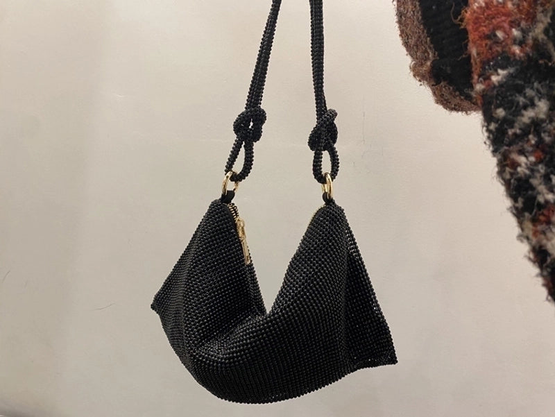 Women's Small Polyester Solid Color Classic Style Square Zipper Underarm Bag