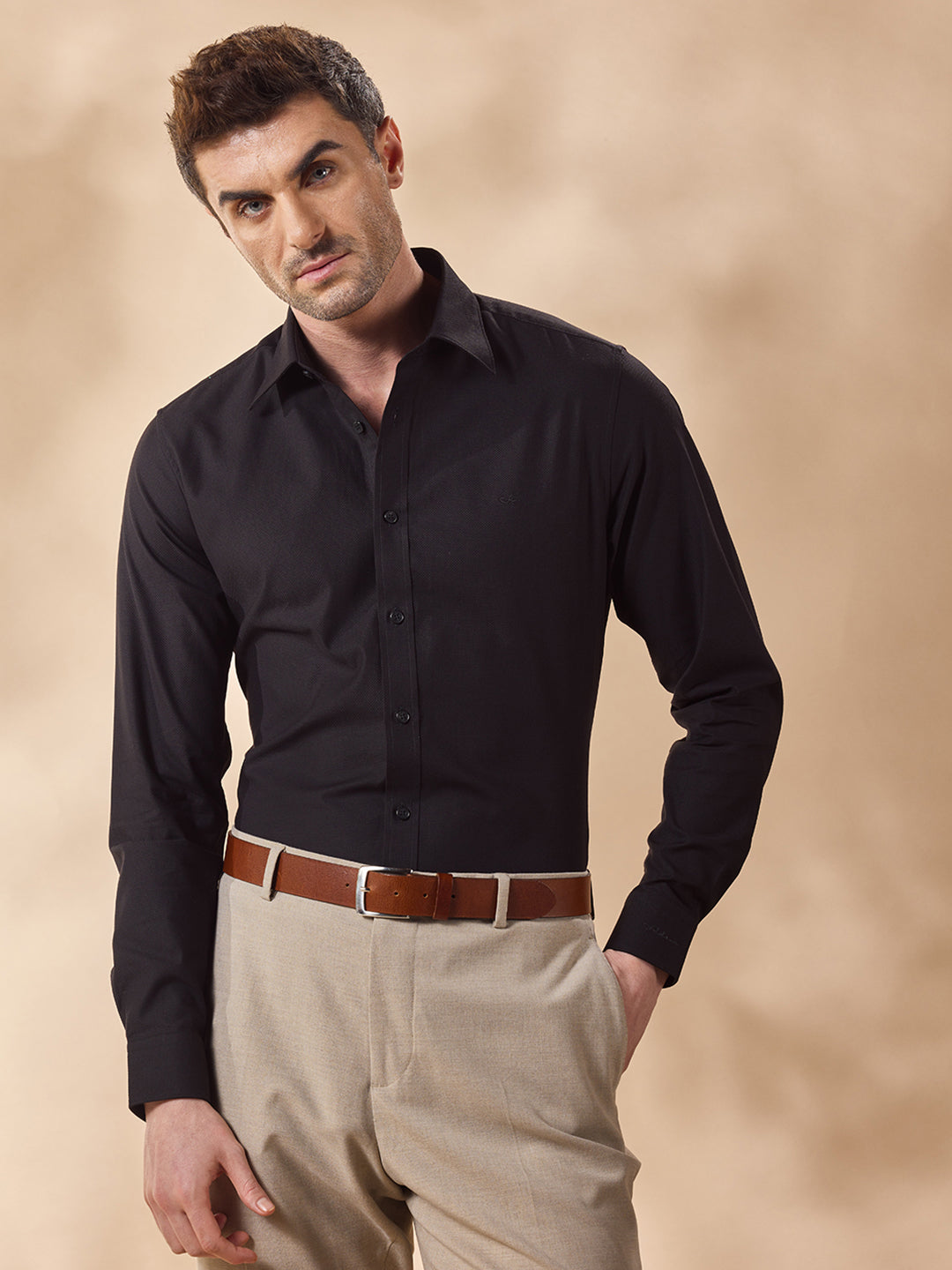 Men Black Formal Shirt (FELIX)