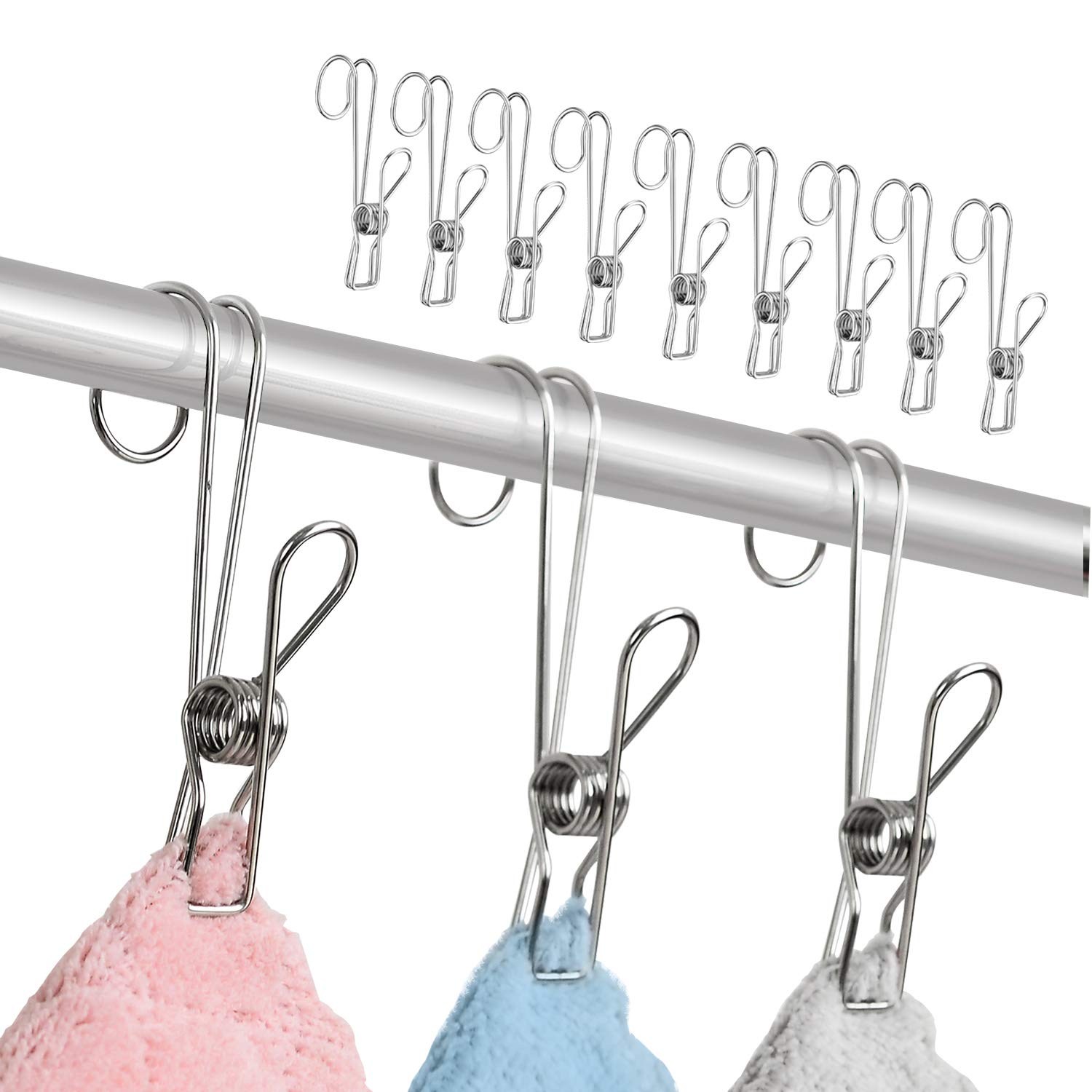 🔥Winter Hot Sales-49% OFF-(1SET/5PCS)Stainless Steel Metal Long Tail Clip With Hooks🔥