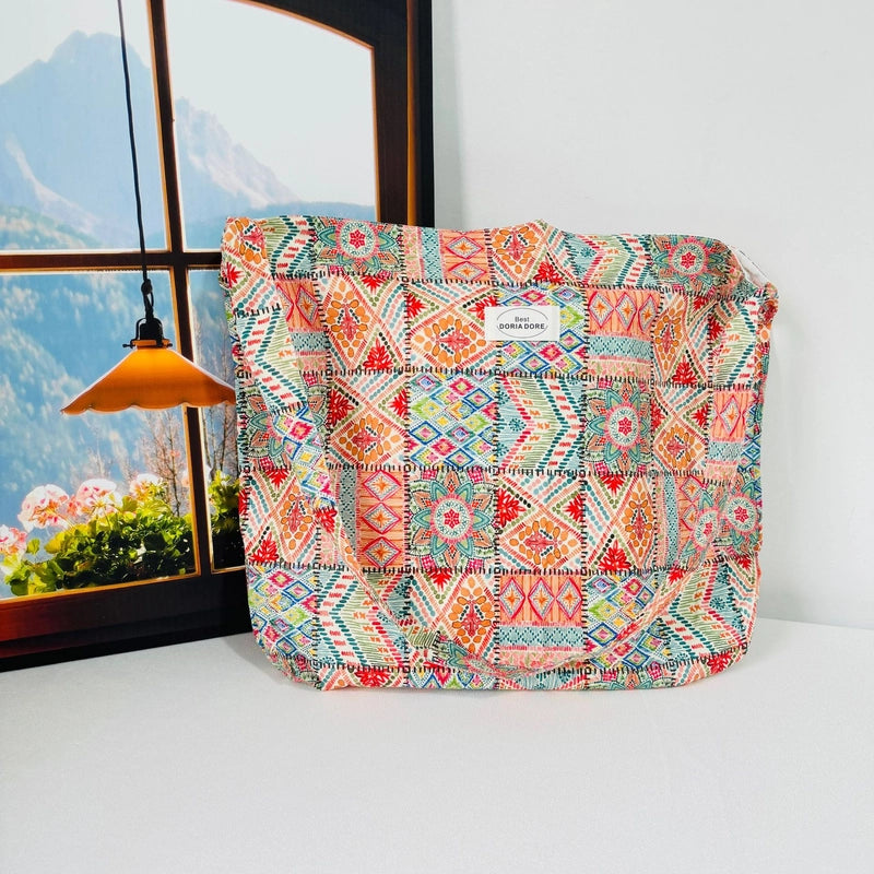 New Niche Design Floral Shoulder Bag Crossbody Bag Women's Fresh Sweet Street Large Capacity Handbag Trendy
