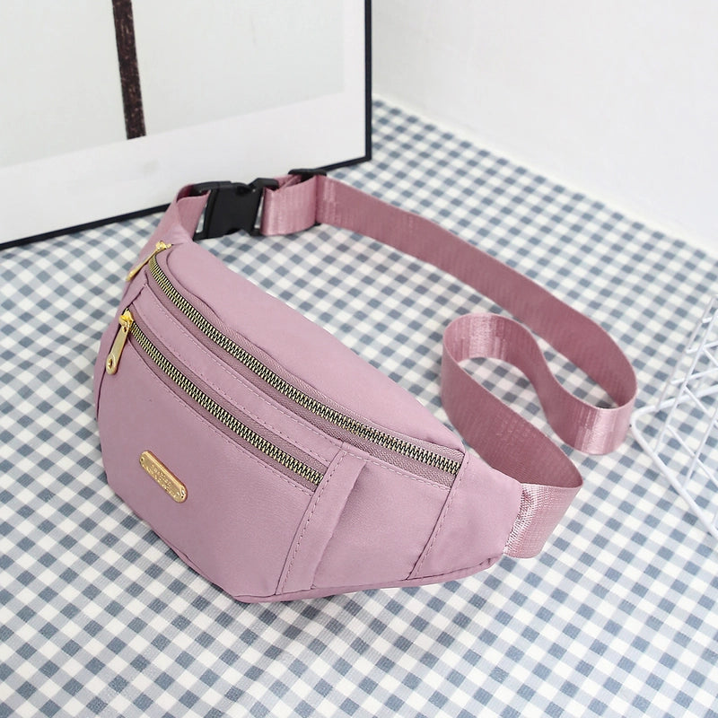 Women's Streetwear Solid Color Nylon Waist Bags
