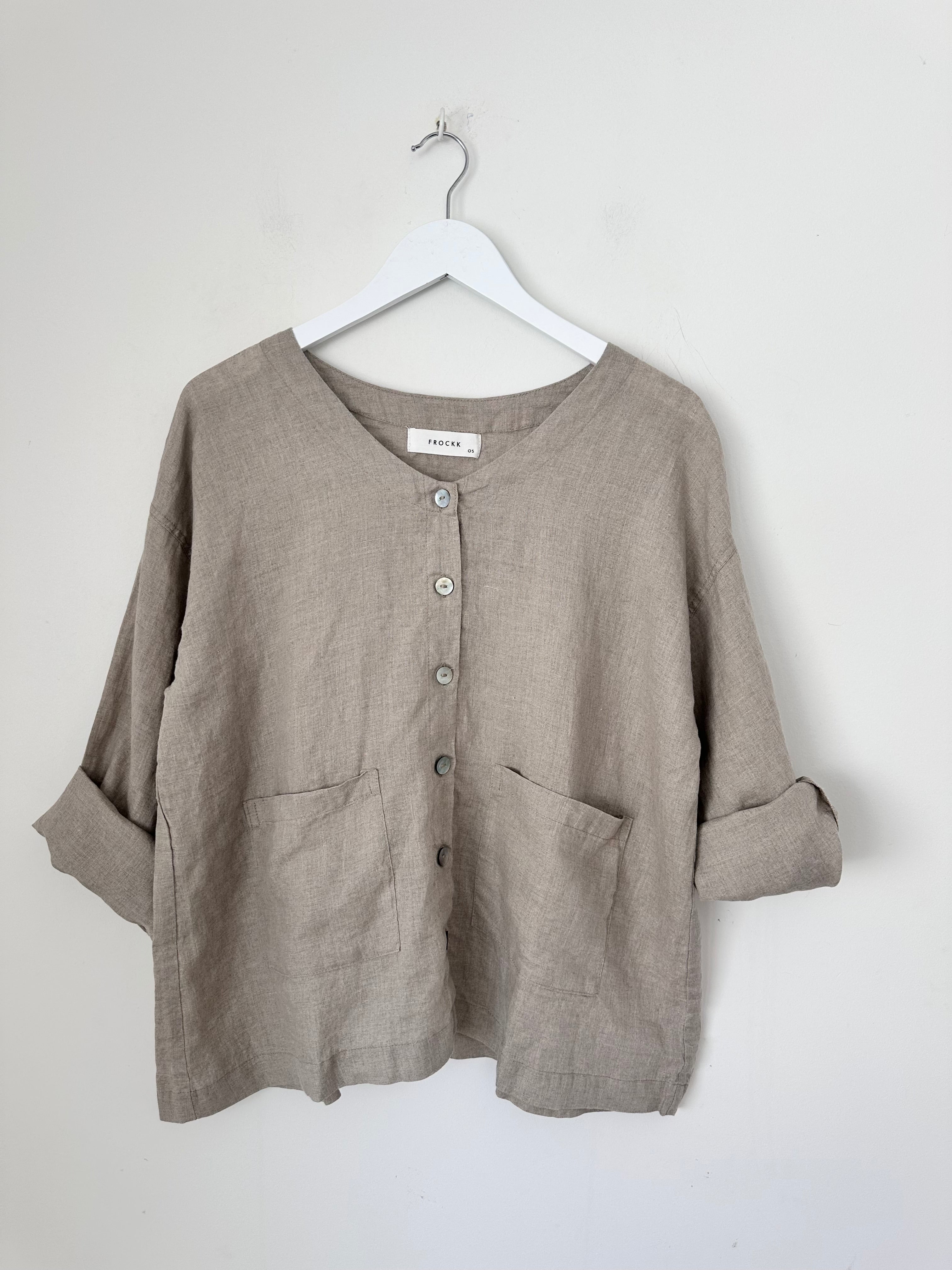 jamie jacket -natural linen