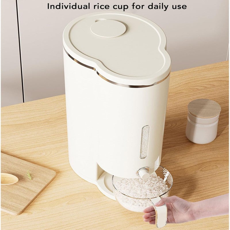 Moisture proof Rice Dispenser with Lid Measuring Cup (5kg)