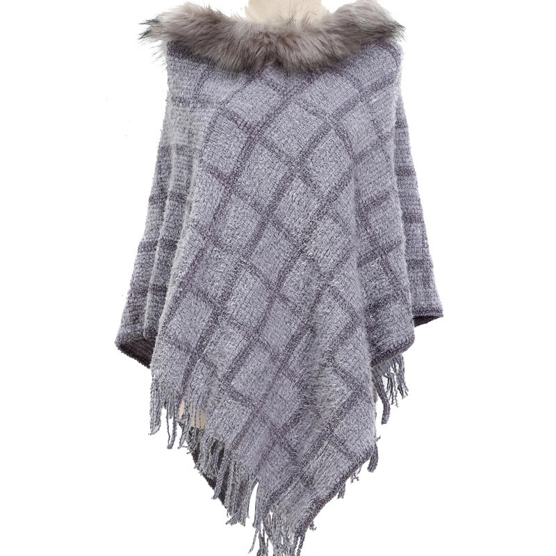 Women's Streetwear Plaid Polyester Tassel Shawl