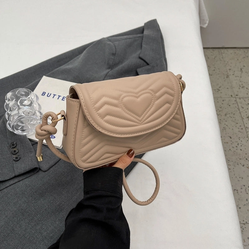 Women's Pu Leather Solid Color Elegant Square Magnetic Buckle Shoulder Bag