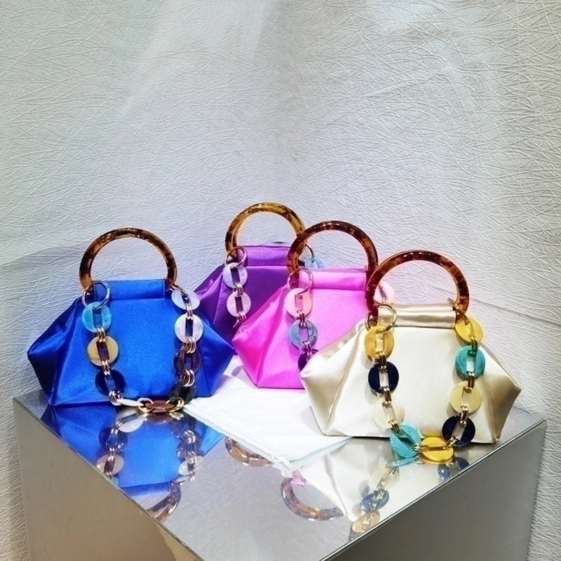 Women's Nylon Solid Color Vintage Style Classic Style Square Zipper Dome Bag