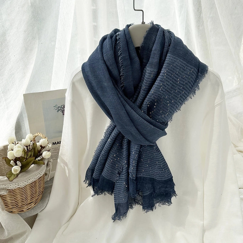 Unisex Retro Sweet Solid Color Artificial Cotton Scarf