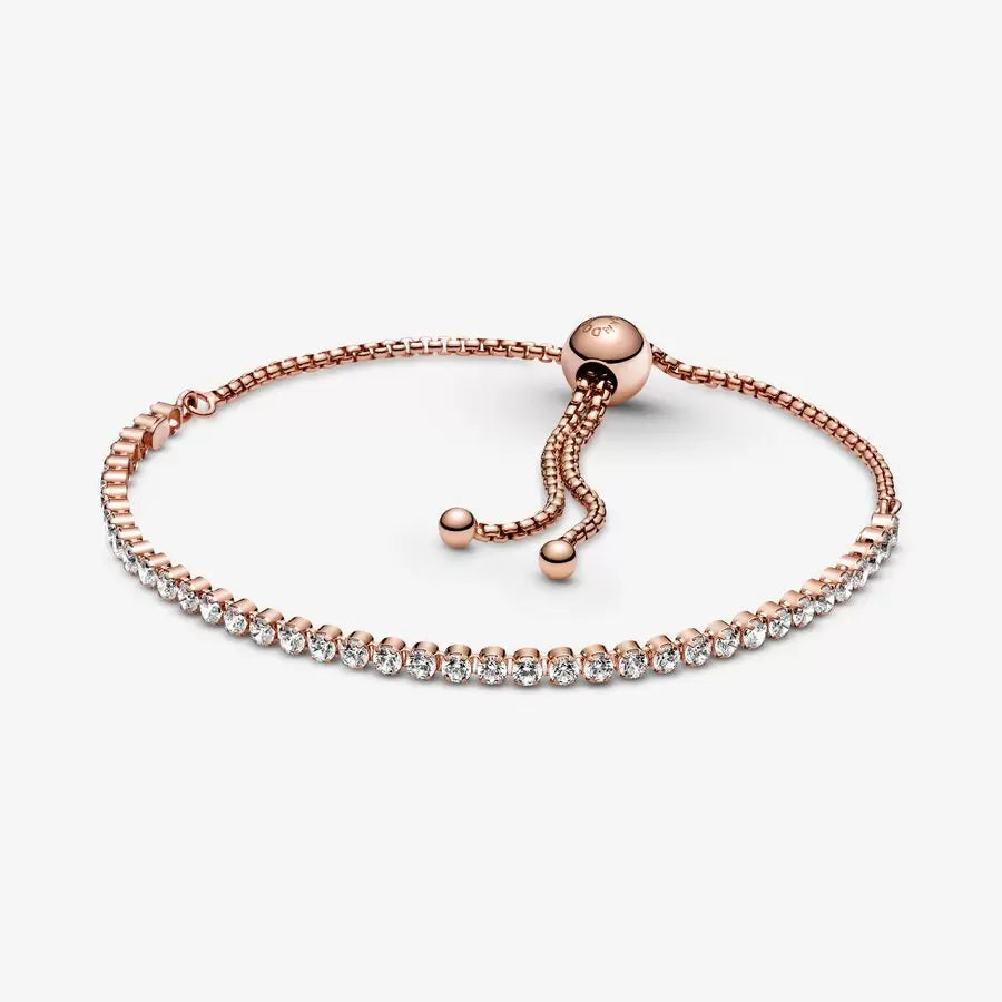 Rose Gold CZ Sparkling Strand Pandora Bracelet